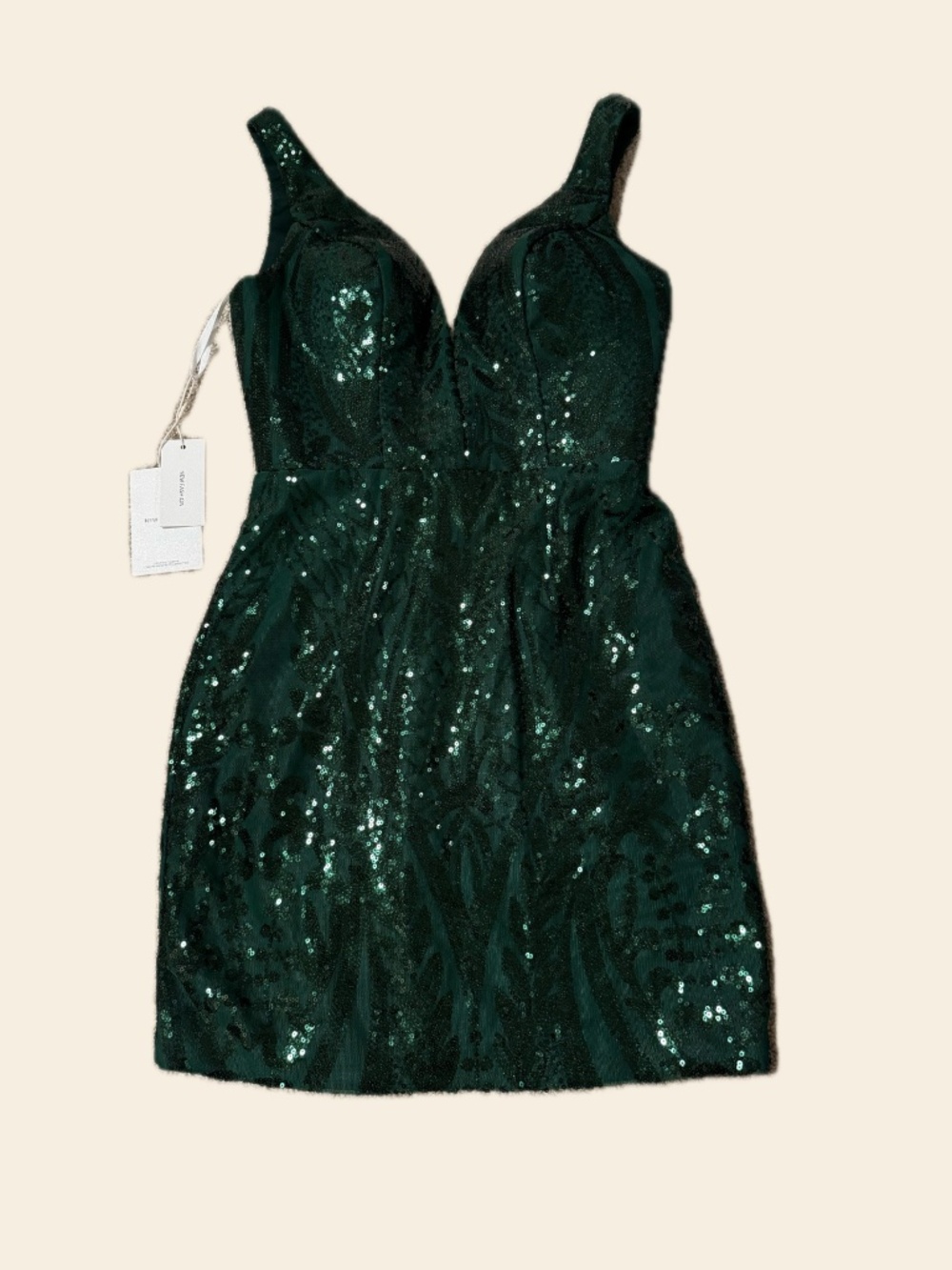 NWT Green Sequin Sparkly mini Dress